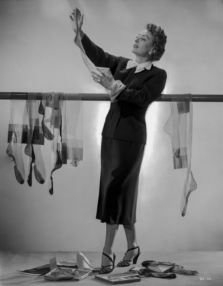 Joan Crawford holding stockings classic portrait photo print