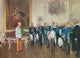 Die deutschen Bundesfürsten huldigen Kaiser Franz Joseph art print by Franz von Matsch