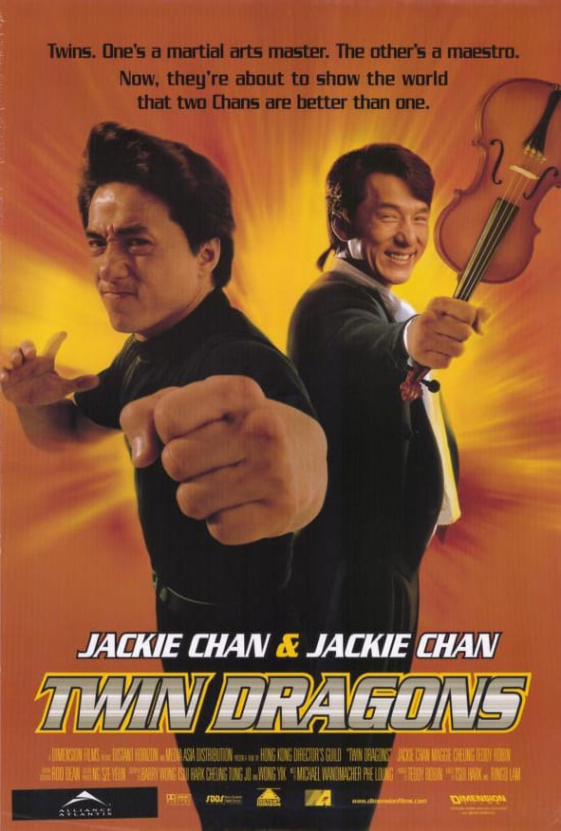Twin Dragons Movie Poster Print in 27x40 size