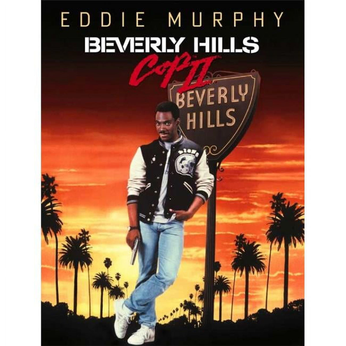 Beverly Hills Cop II movie poster print in vibrant colors, 27x40 size.