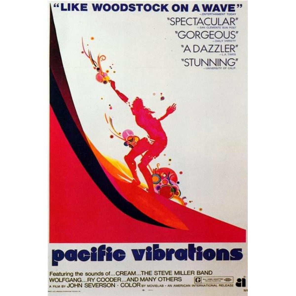 Pacific Vibrations Movie Poster Print 27x40