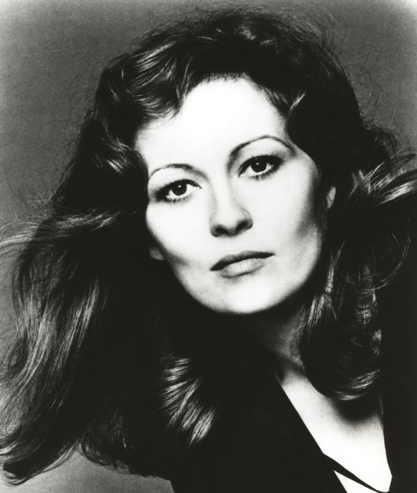 Faye Dunaway classic portrait photo print featuring wavy hair.