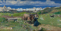 Spring in the Alps 1897 poster print by Giovanni Segantini