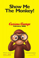 Curious George Movie Poster 11x17 size featuring playful design.