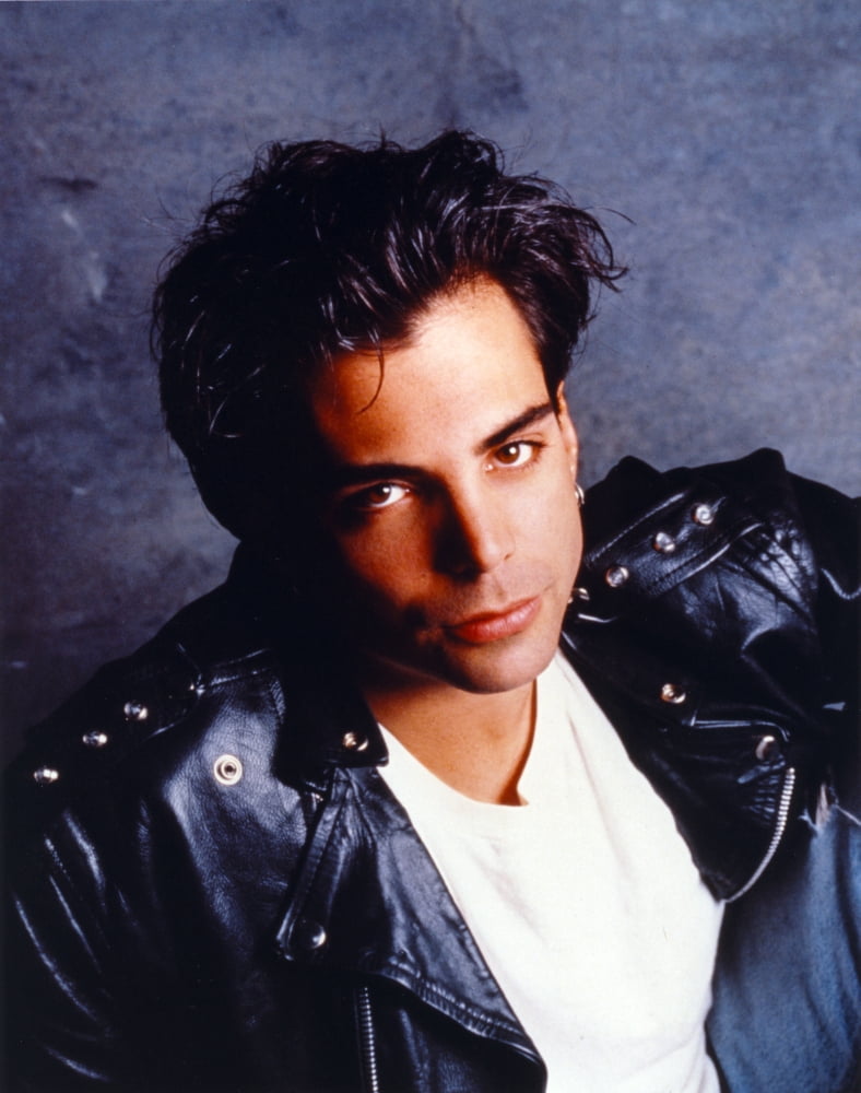 Richard Grieco portrait in black leather jacket photo print