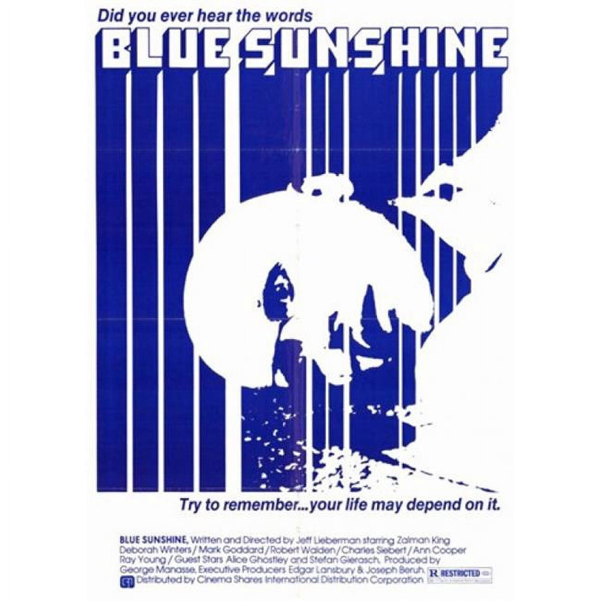 Blue Sunshine Movie Poster 11x17 print featuring vivid imagery.