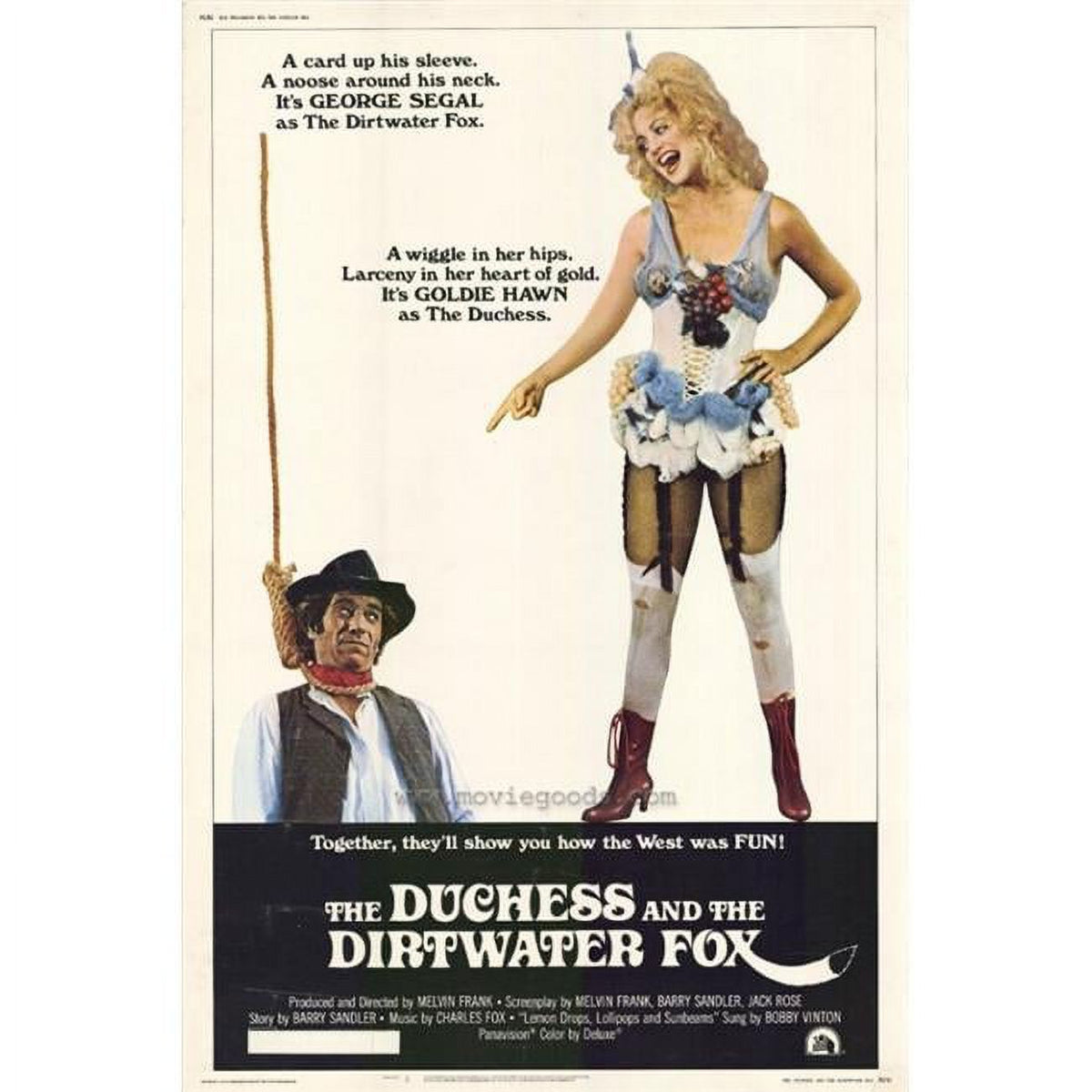 The Duchess and the Dirtwater Fox movie poster print, 27x40 inches.