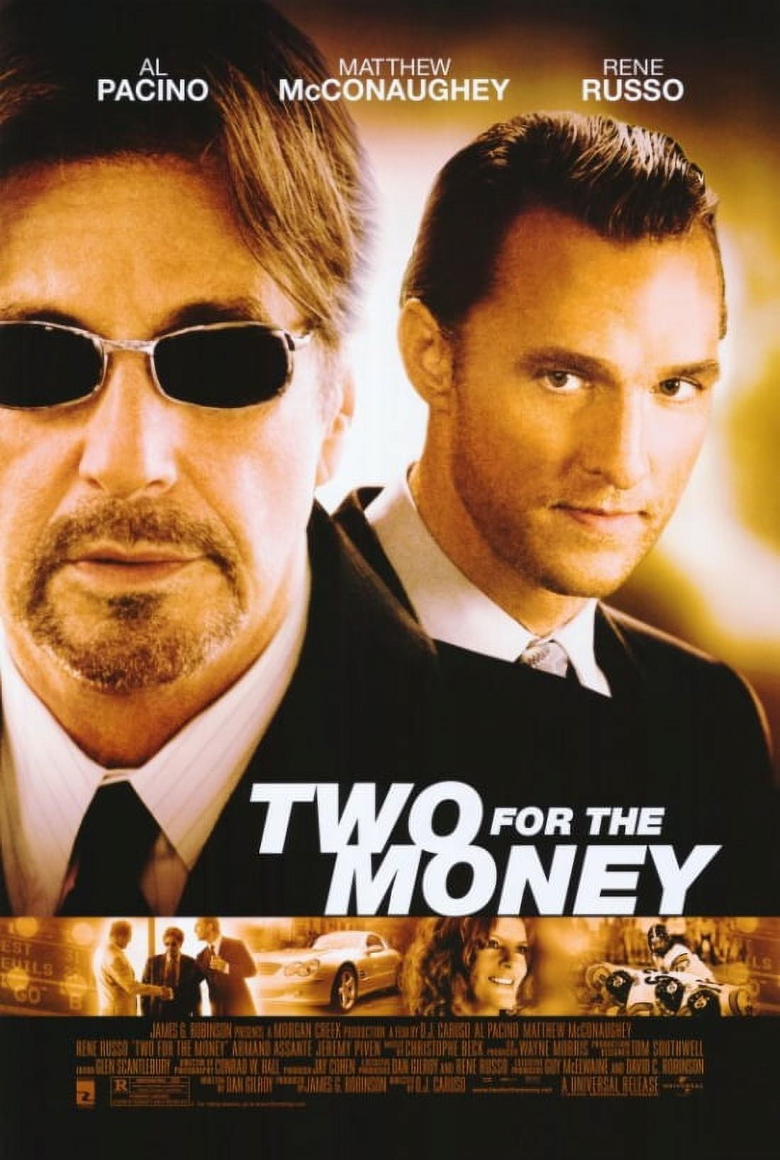 Two for the Money Movie Poster in 11x17 size, vibrant colors and premium quality.