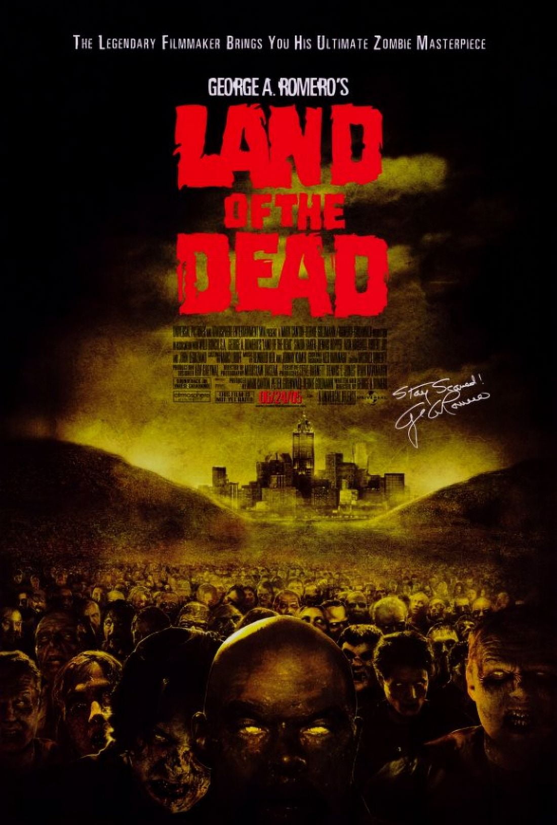 Land of the Dead Movie Poster 11 x 17 inch print featuring horror film artwork