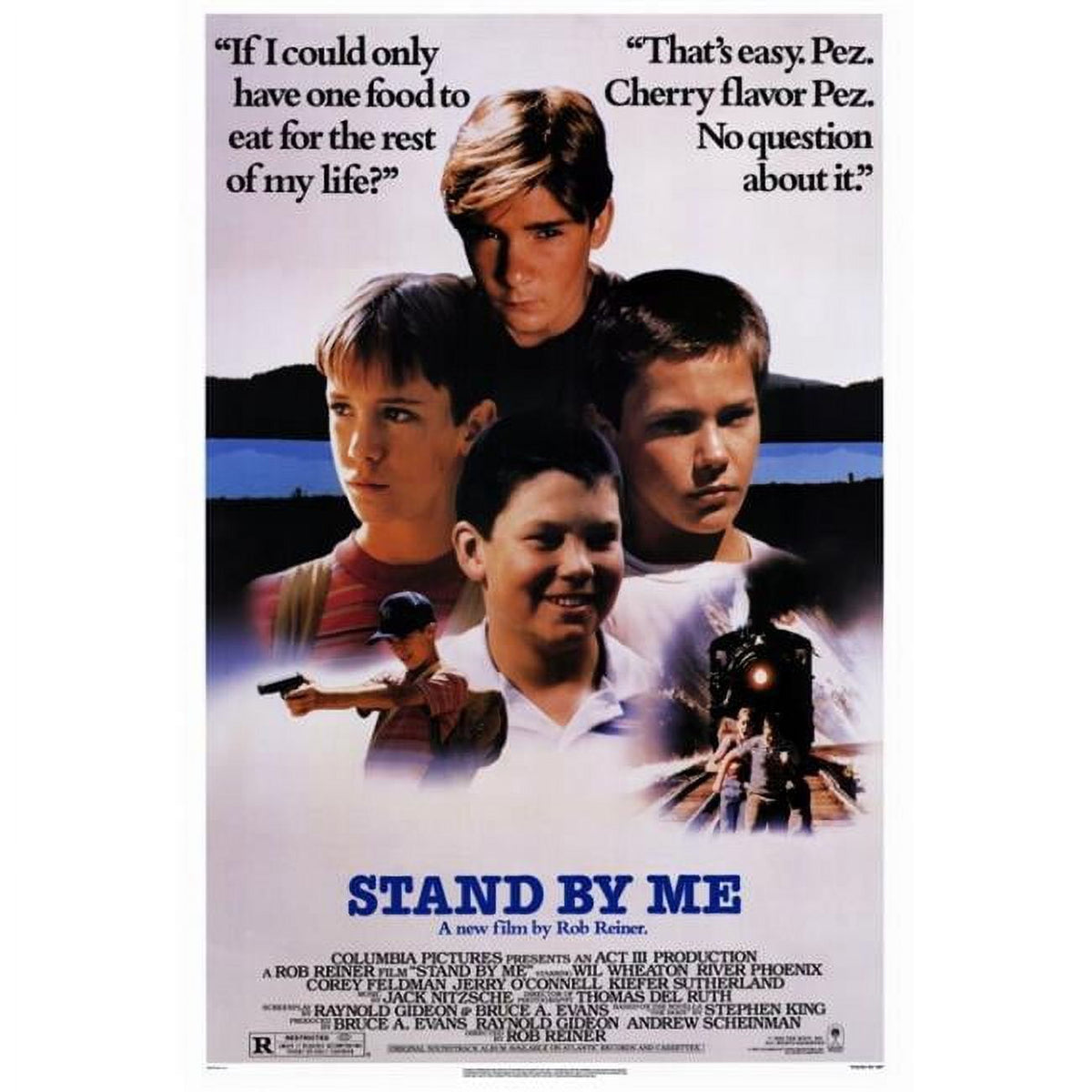 Stand by Me Movie Poster Print - 27x40 size, showcasing friendship and adventure.