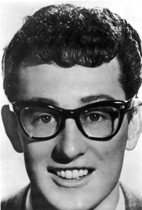Buddy Holly smiling photo print, capturing the essence of rock 'n' roll legend.