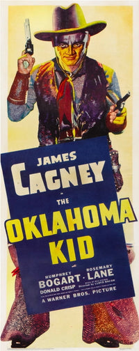 Oklahoma Kid movie poster print featuring James Cagney, 1939 classic film art.