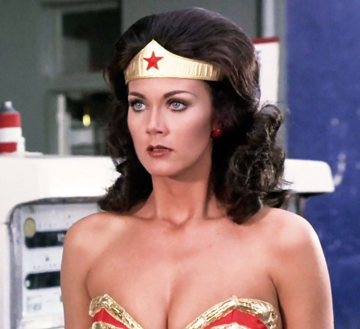 Lynda Carter Wonder Woman close-up photo print, available in multiple sizes.