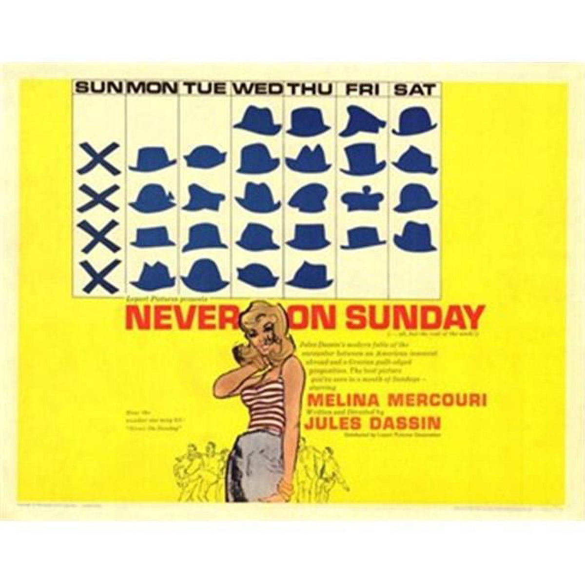Never on Sunday Movie Poster - Classic Film Art Print