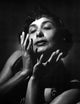 Close-up black and white photo print of Lena Horne.