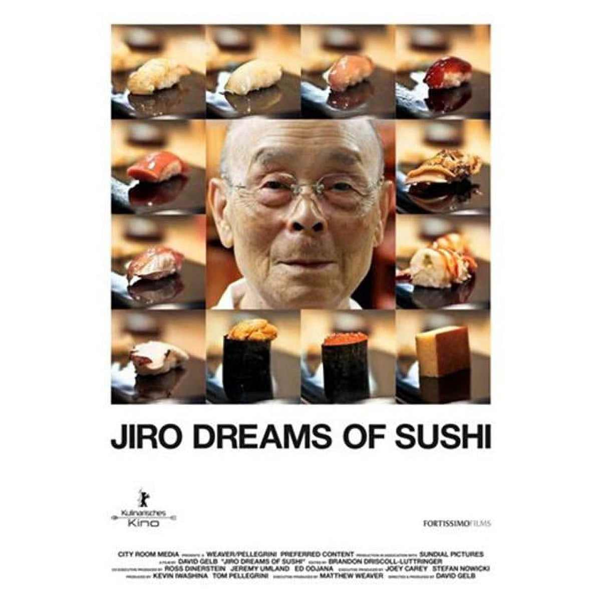 Jiro Dreams of Sushi Movie Poster 11x17 print showcasing culinary art.