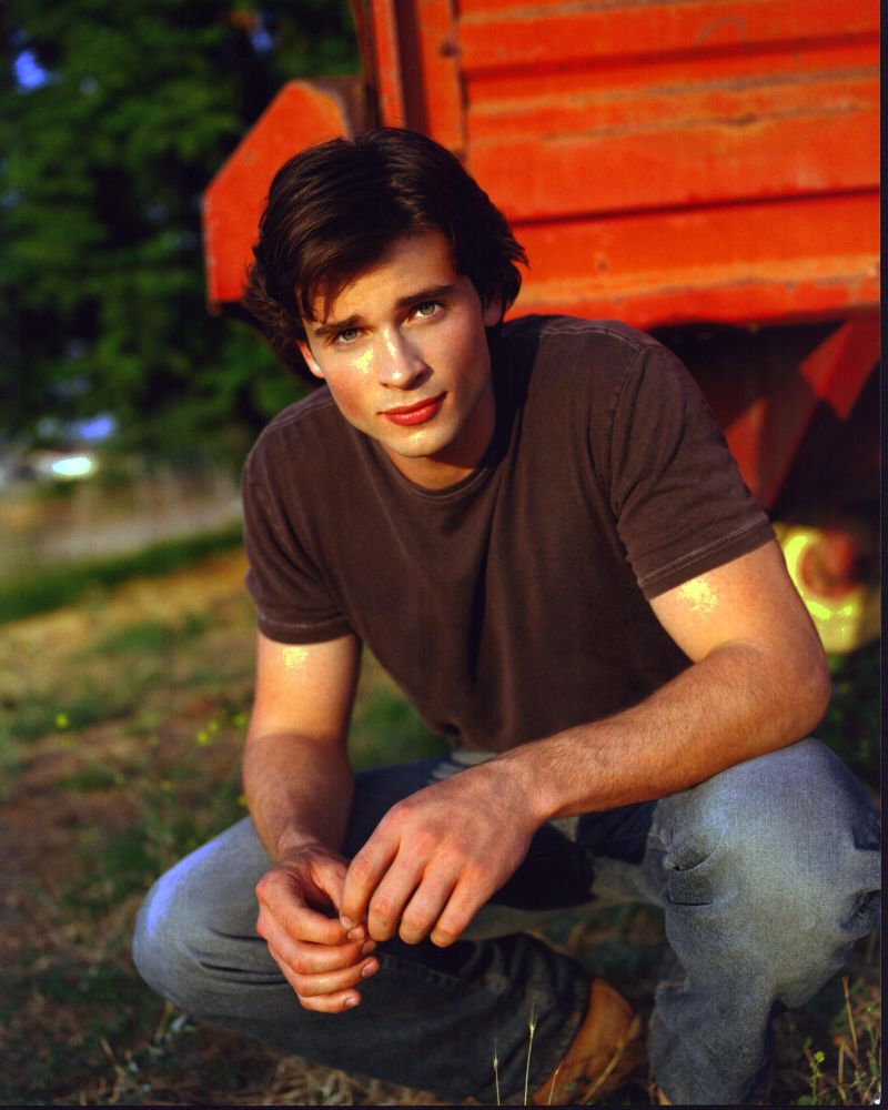 Tom Welling Smallville photo print posed by tractor