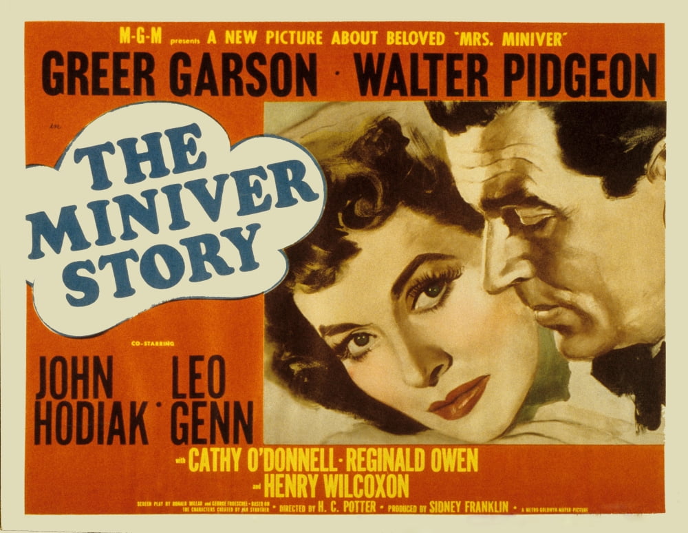 The Miniver Story Movie Poster Print featuring Greer Garson and Walter Pidgeon