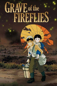 Grave of the Fireflies movie poster in 11x17 size, vibrant colors and emotional imagery.