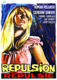 Repulsion movie poster print featuring Catherine Deneuve from 1965.