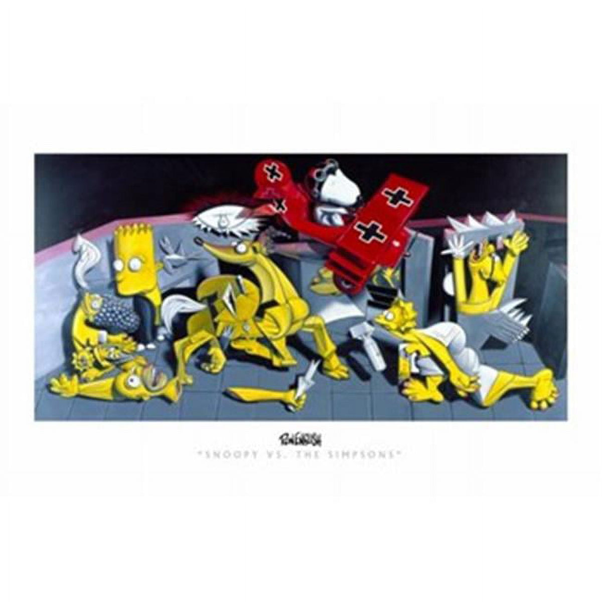 Snoopy vs. The Simpsons Movie Poster 17x11 inches