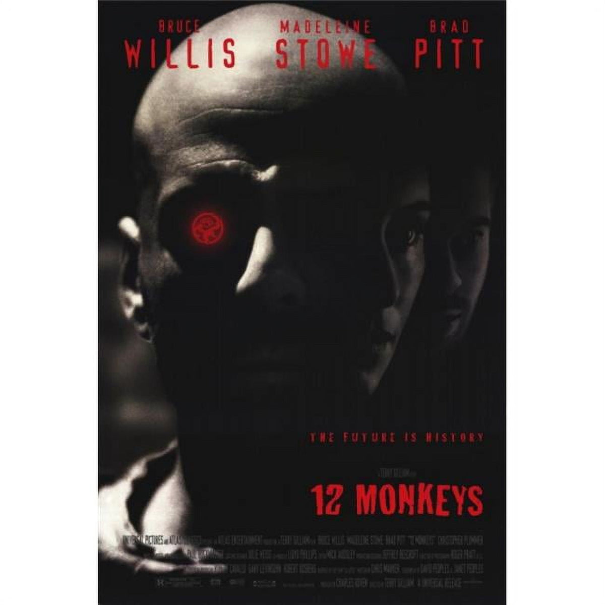 12 Monkeys Movie Poster Print - 27x40 inches, vibrant colors and iconic design.