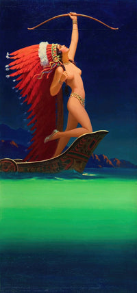 Flaming Arrow Poster Print by Edward Mason Eggleston, 1936 artwork