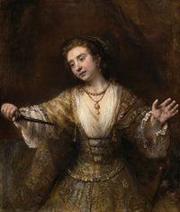 Lucretia poster print by Rembrandt van Rijn, fine art reproduction.