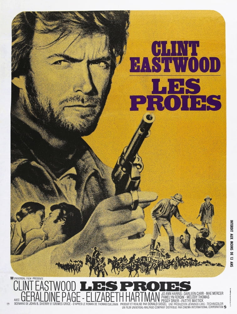 The Beguiled 1971 movie poster masterprint featuring Clint Eastwood
