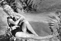 Doris Day posed in a leaf bikini photo print