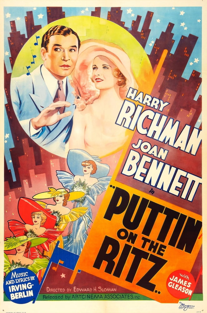 Puttin' On The Ritz movie masterprint poster featuring Harry Richman and Joan Bennett.