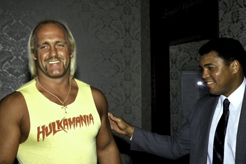 Muhammad Ali and Hulk Hogan iconic photo print