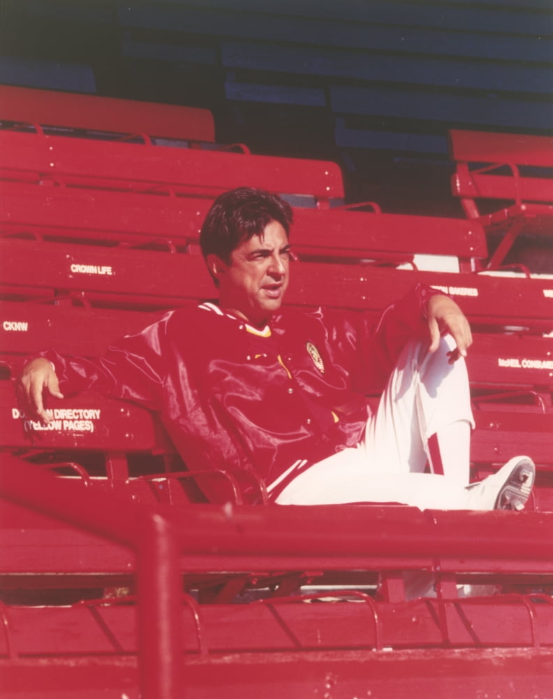 Joe Mantegna portrait photo print in a red jacket.