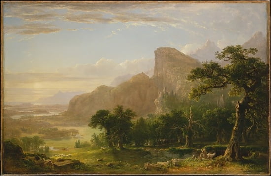 Landscape Scene from Thanatopsis Poster Print by Asher Brown Durand.