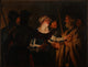 The Denial of St. Peter poster print by Gerard van Honthorst, featuring dramatic lighting and emotional depth.