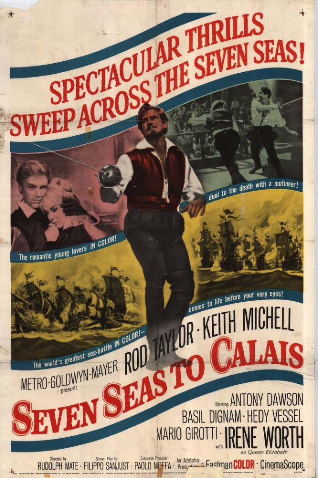 Seven Seas to Calais Movie Poster 11x17 print showcasing nautical adventure