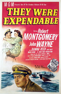 They Were Expendable Movie Poster Print featuring John Wayne and Donna Reed.