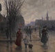Rainy Evening on Hennepin Avenue fine art print by Robert Koehler, showcasing urban charm in a rainy setting.