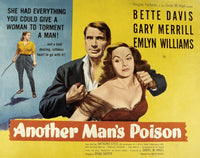 Another Man's Poison movie poster featuring Bette Davis and Gary Merrill from the 1951 film.