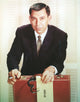 Jack Webb Smoking in Black Coat Photo Print