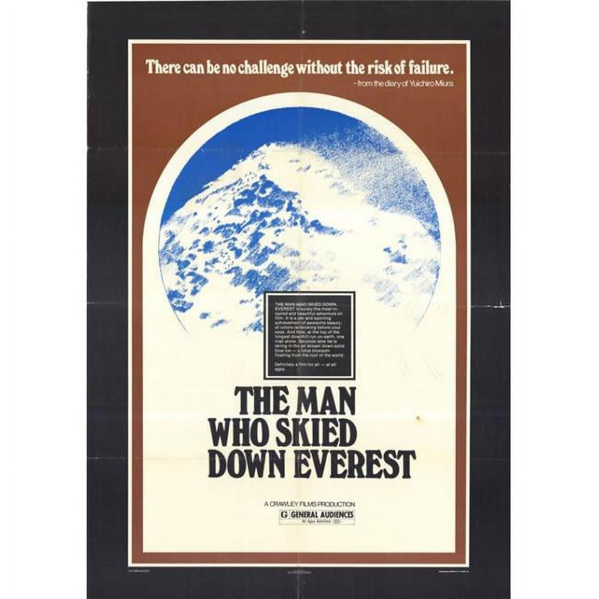 The Man Who Skied Down Everest movie poster print