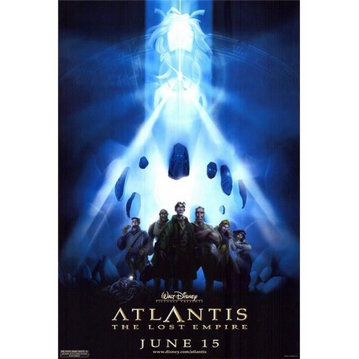 Atlantis: The Lost Empire movie poster print showcasing vibrant visuals.