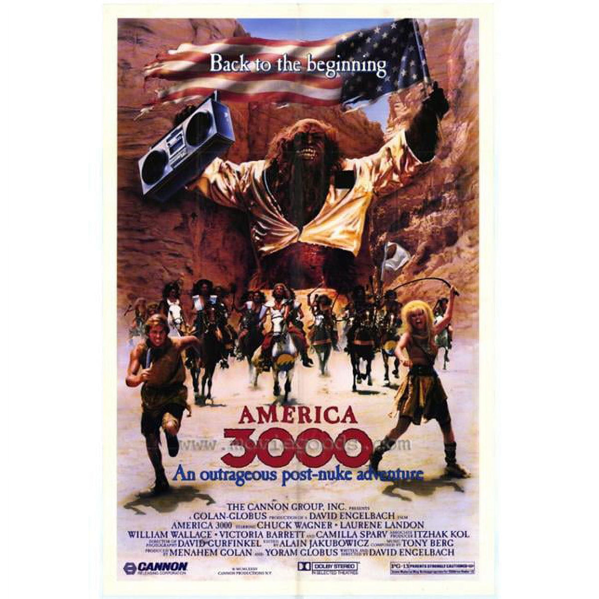 America 3000 movie poster print, 27x40 inches, vibrant design.