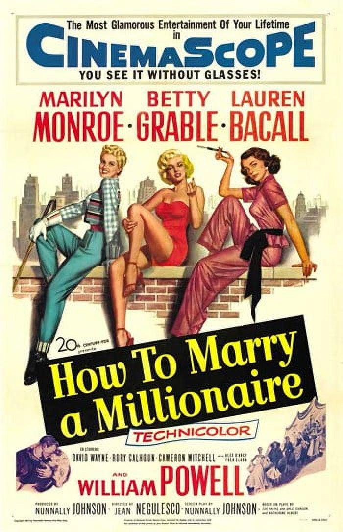 How to Marry a Millionaire movie poster style C (11x17) featuring Marilyn Monroe