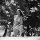 Caroline Munro one knee in bikini photo print