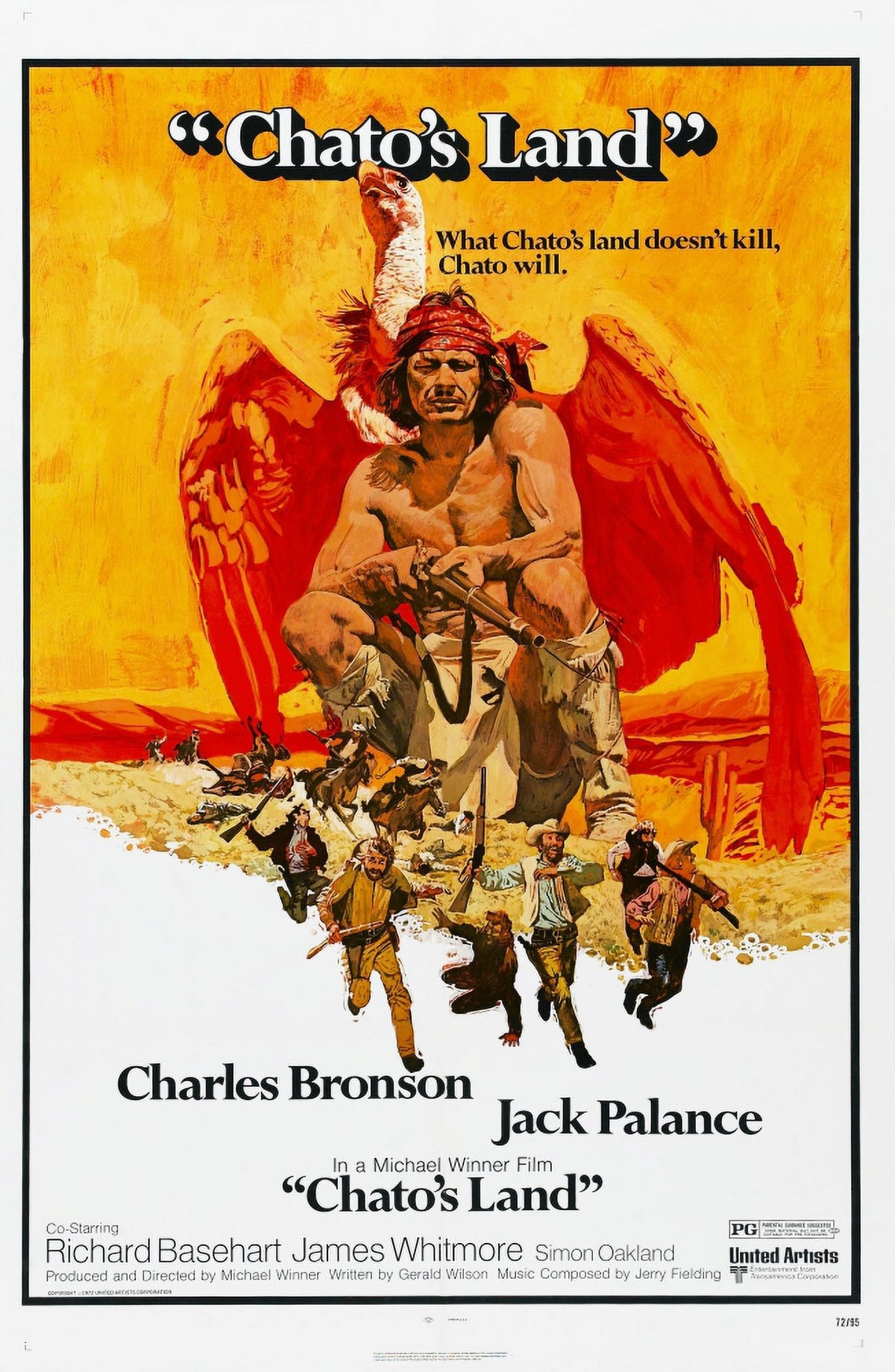 Chato's Land Movie Masterprint Poster featuring Charles Bronson, 11x17 size.