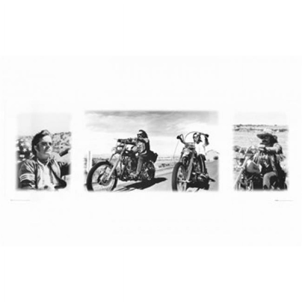 Easy Rider triptych movie poster showcasing the iconic film.