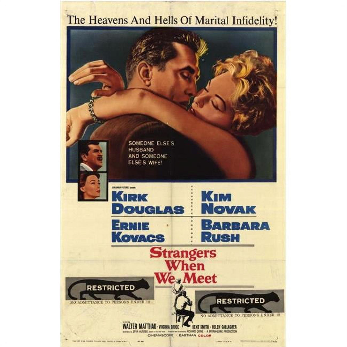 Strangers When We Meet Movie Poster Print 27x40