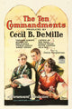 Vintage poster print of The Ten Commandments (1923) film.