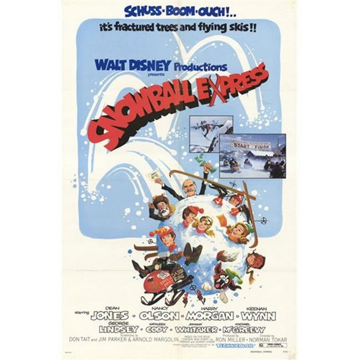 Snowball Express Movie Poster 11x17 print, festive movie decor.
